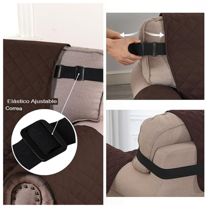 ProtegeSillón™ 2 en 1 Reversible - Cuida tus sillones de líquidos, manchas y pelos en sólo 1 minuto