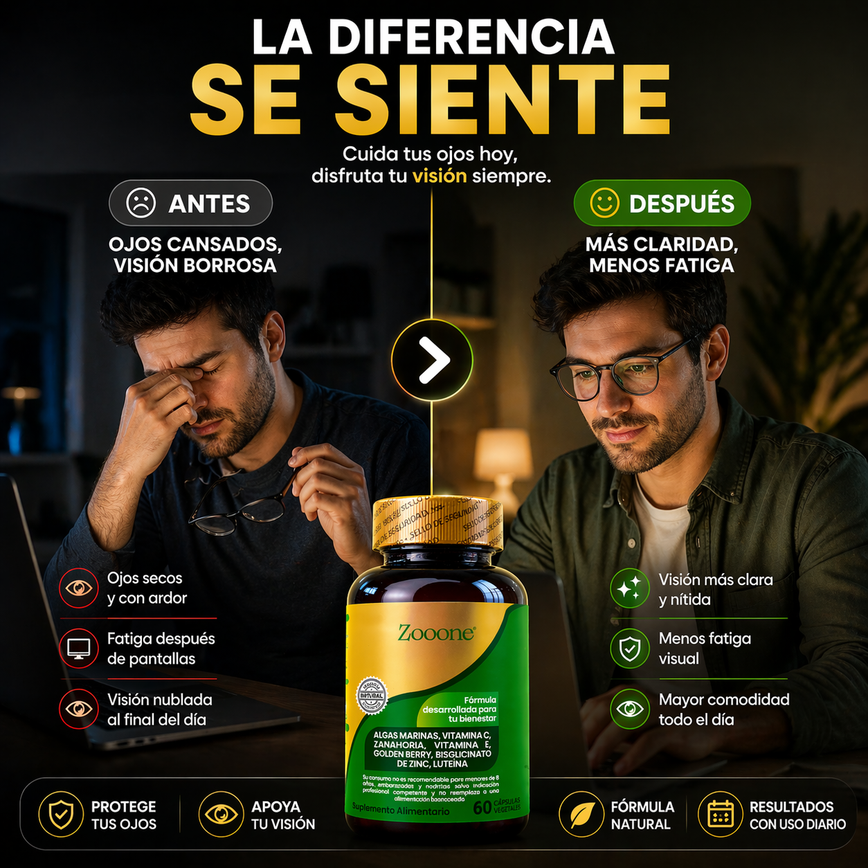 Zooone™ | Suplemento Ocular Premium - Detiene el deterioro ocular en 7 días