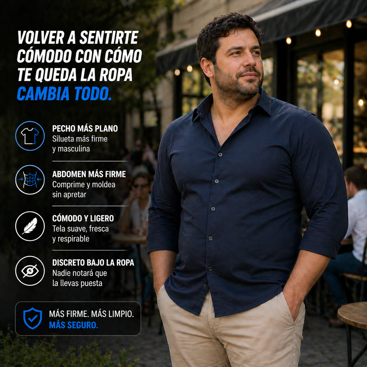 CamiFit™ Pack 2 Camisetas - Haz que el pecho y el abdomen dejen de marcarse bajo la polera en menos de 10 segundos