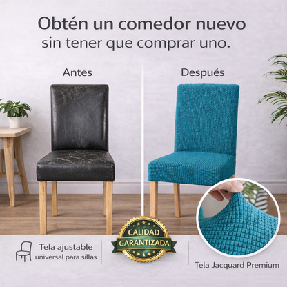 SeatCover™ Pack 6 Fundas - Renueva tu comedor en minutos, sin cambiarlo