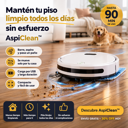 Mini AspiClean™ | 3 en 1 - Empieza a limpiar en segundos, sin que tengas que mover un dedo