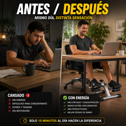 PedalMove™ - Activa tu cuerpo en solo 10 minutos al día, sin dejar tu escritorio ni cambiar tu rutina.