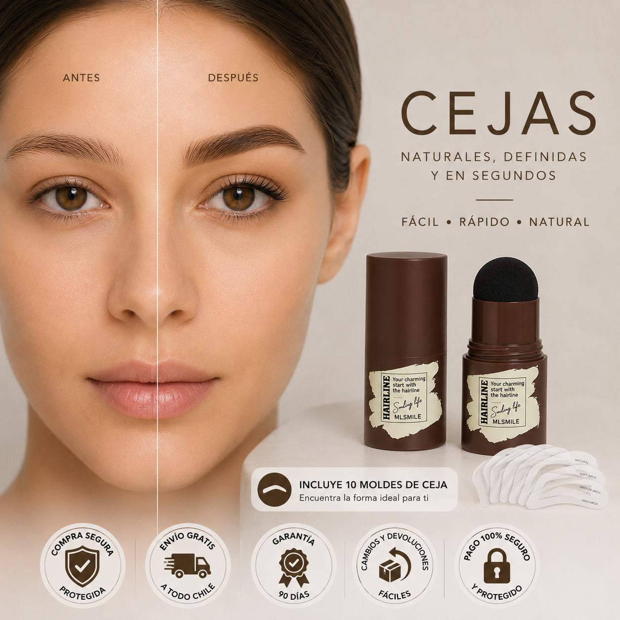 EyesBrow Stamp™ - Kit para cejas perfectas en menos de 1 minuto