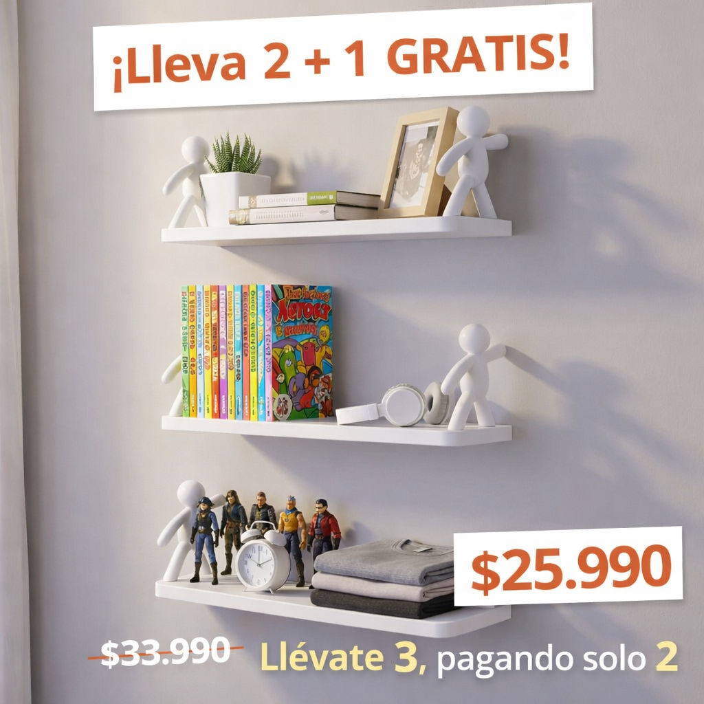 PegaFirme™ Pack 2 + 1 GRATIS - Paredes que se transforman en espacio útil en segundos
