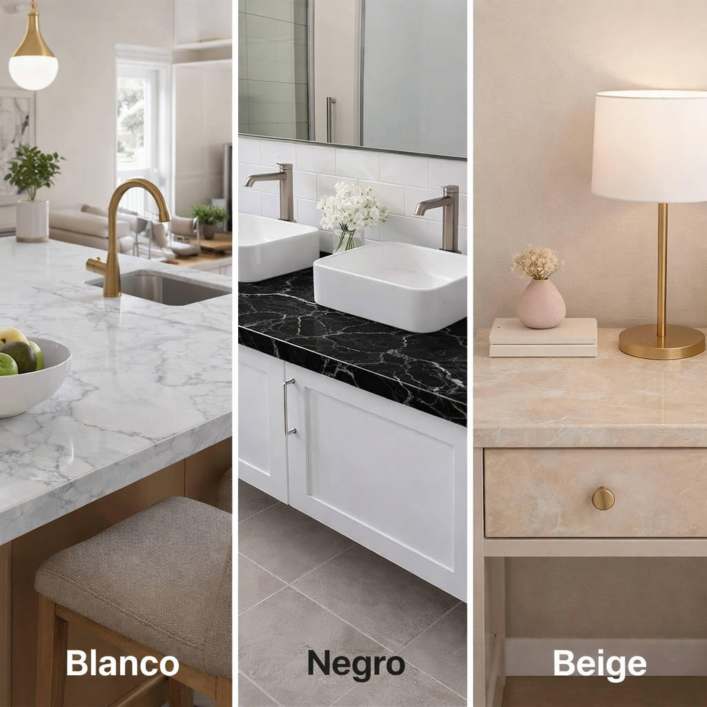 MarmoCover™ 10M x 60CM - Renueva tu espacio en 2 minutos sin maestros ni gastos exagerados.