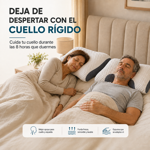 Almohada Cervical Ergonómica - Cuida tu cuello las  8 horas que duermes