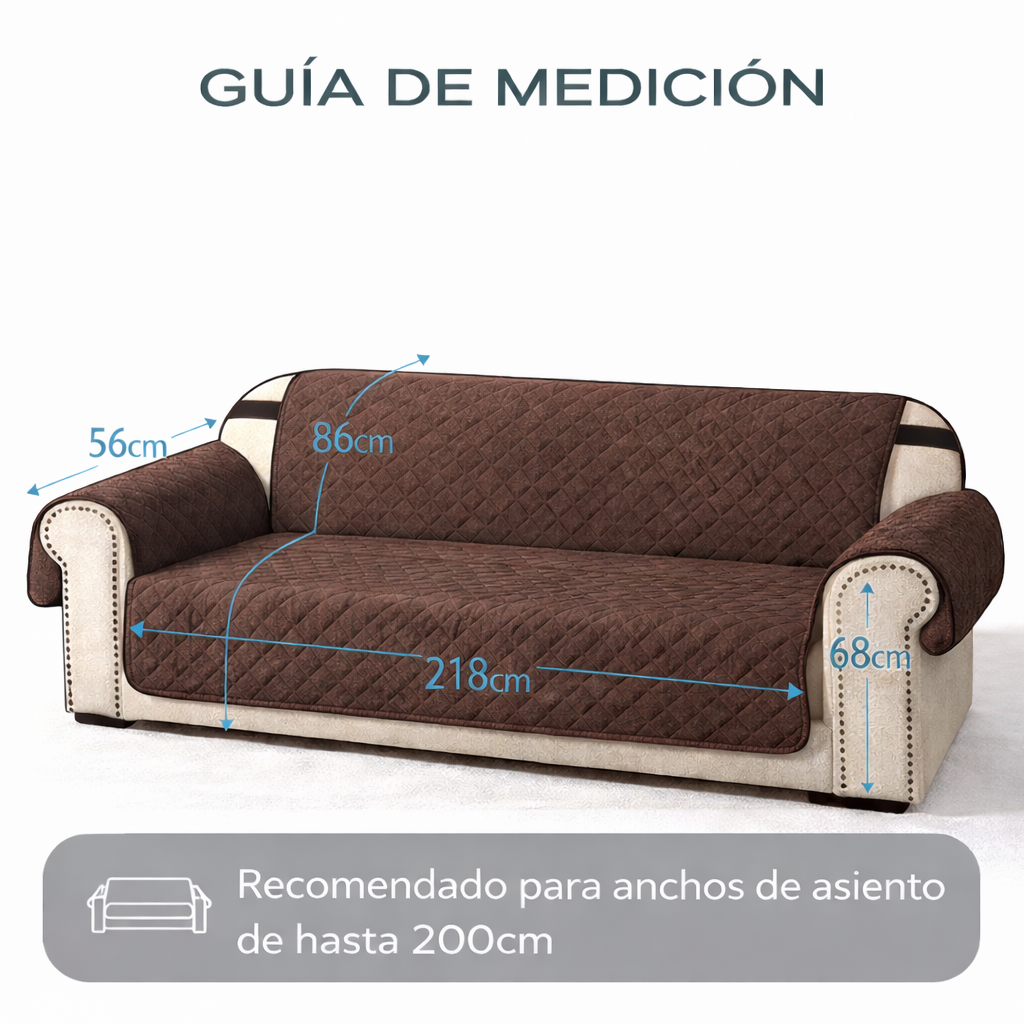 ProtegeSillón™ 2 en 1 Reversible - Cuida tus sillones de líquidos, manchas y pelos en sólo 1 minuto