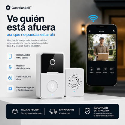 GuardianBell™ - Ve quién está afuera aunque no puedas estar ahí