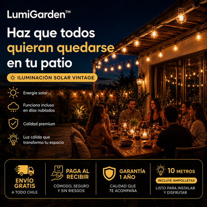 LumiGarden™ - Transforma cualquier patio, terraza o balcón en un espacio cálido y acogedor en minutos.