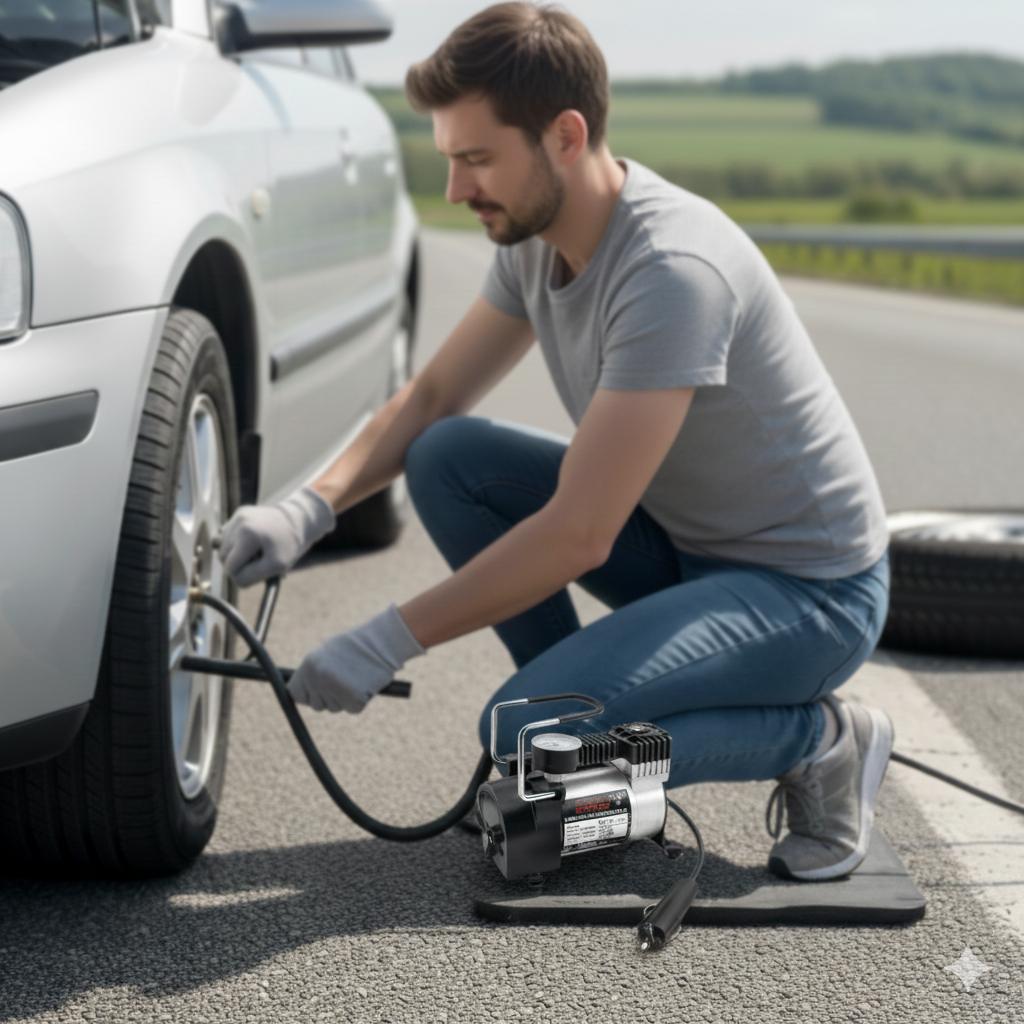 AirRescue Pro™ - Tu compresor portátil para resolver al instante