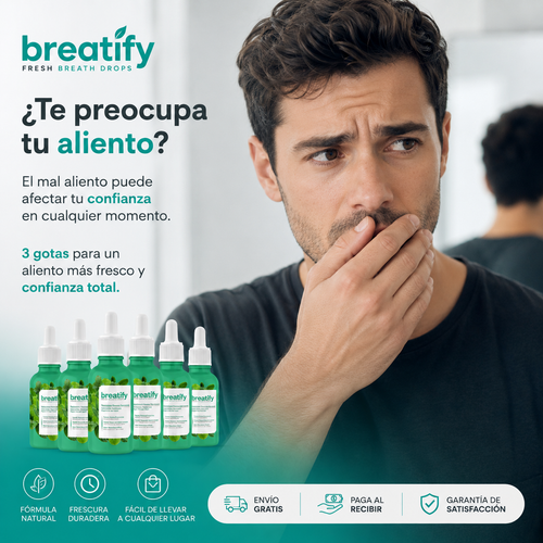 Breatify™ - Vuelve a hablar de cerca con confianza con solo 3 gotas