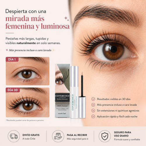 CoverCoco™ - Pestañas más largas, tupidas y con más presencia naturalmente en 30 días