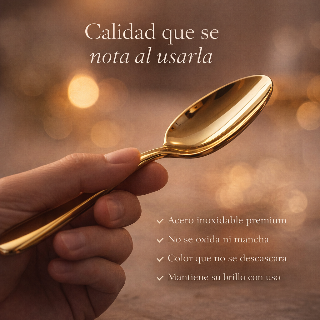 GoldenTouch™ Set 24 Piezas Premium — El detalle que hace que tu mesa se vea con intención