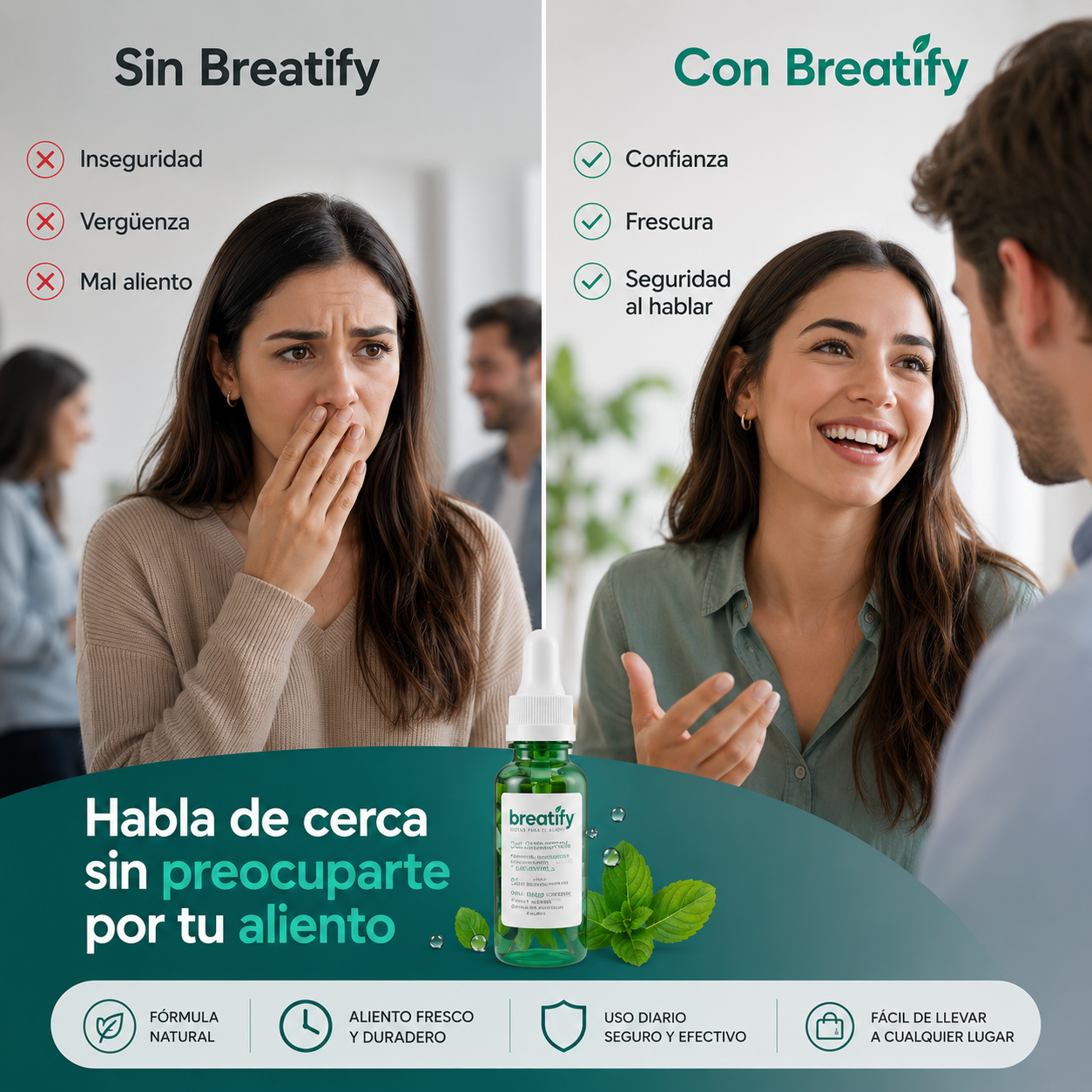 Breatify™ - Vuelve a hablar de cerca con confianza con solo 3 gotas