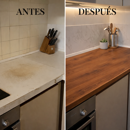 DecoWood™ 10M x 60CM - Renueva tu espacio espacio en 2 minutos sin maestros ni gastos exagerados