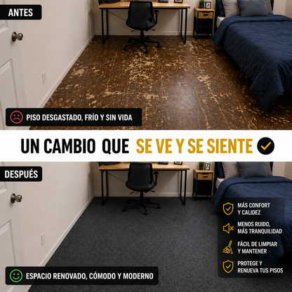 CozyCarpet™ – Pack de 5 Alfombras Autoadhesivas 60x60 cm