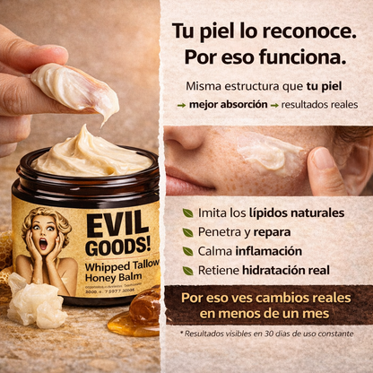 EVILGOODS™ | Bálsamo de sebo de res y miel que calma acné e irritación desde la raíz en 30 días