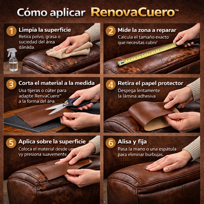 RenovaCuero™ 50cm x 150cm - Devuélvele la vida a tus muebles en minutos