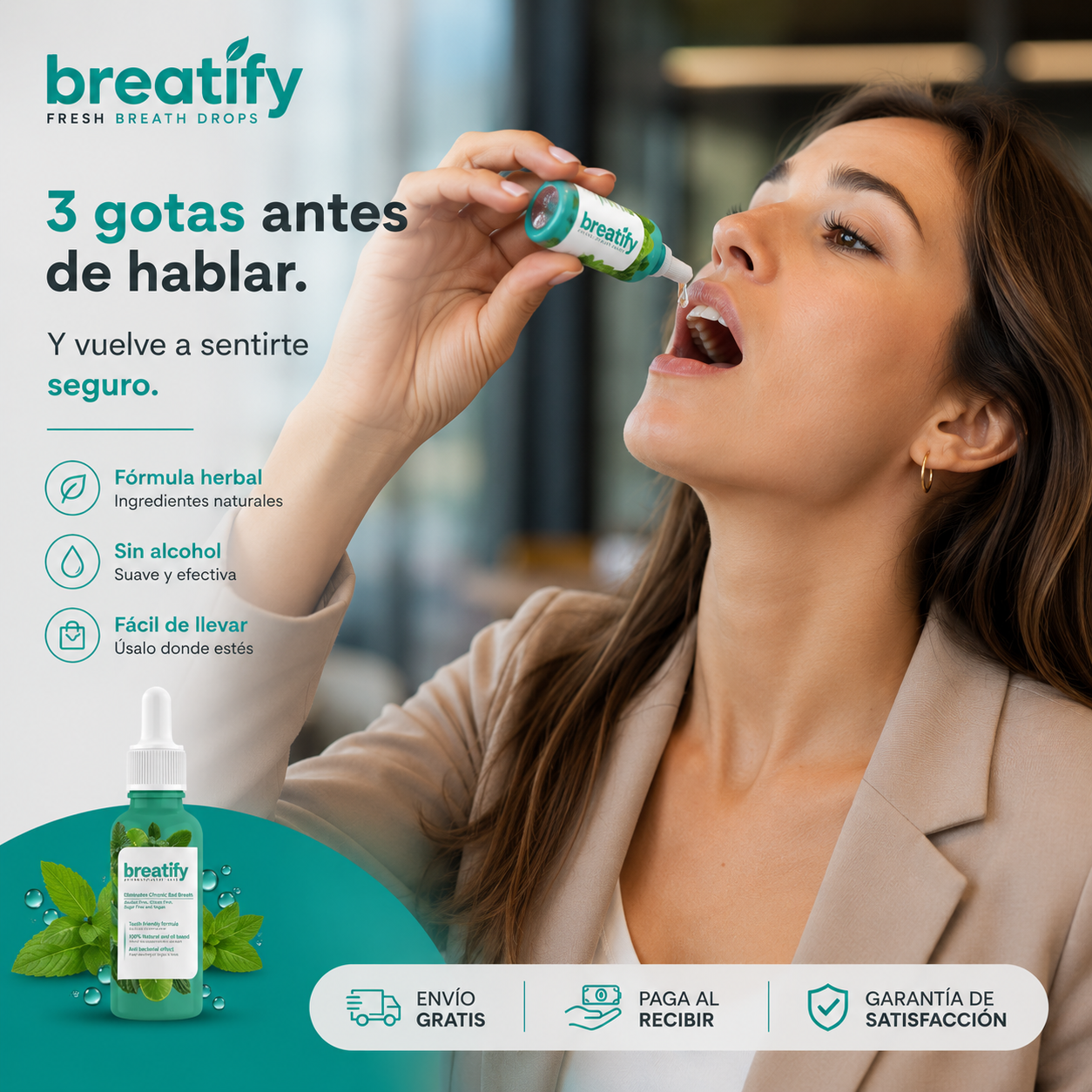 Breatify™ - Vuelve a hablar de cerca con confianza con solo 3 gotas