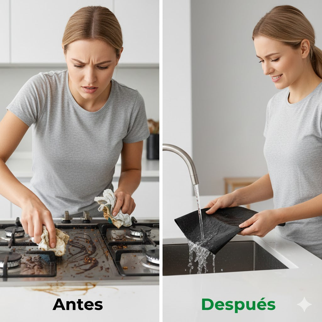 CleanSlide™ Pack de 4 - Olvídate de las salpicaduras de grasa y aceite en segundos