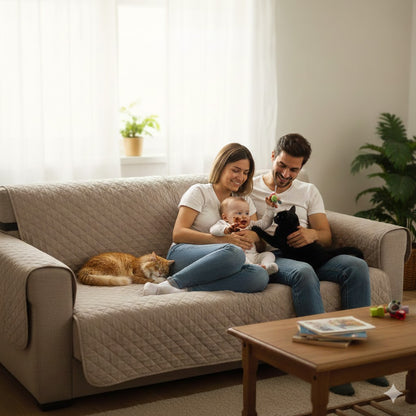 ProtegeSillón™ 2 en 1 Reversible - Cuida tus sillones de líquidos, manchas y pelos en sólo 1 minuto